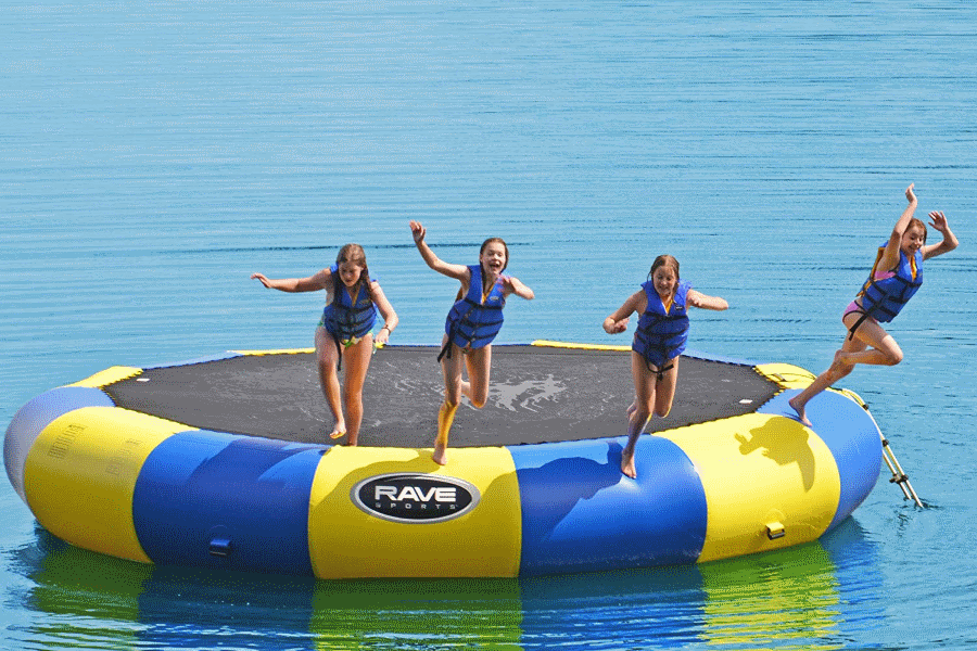 floating trampoline fun