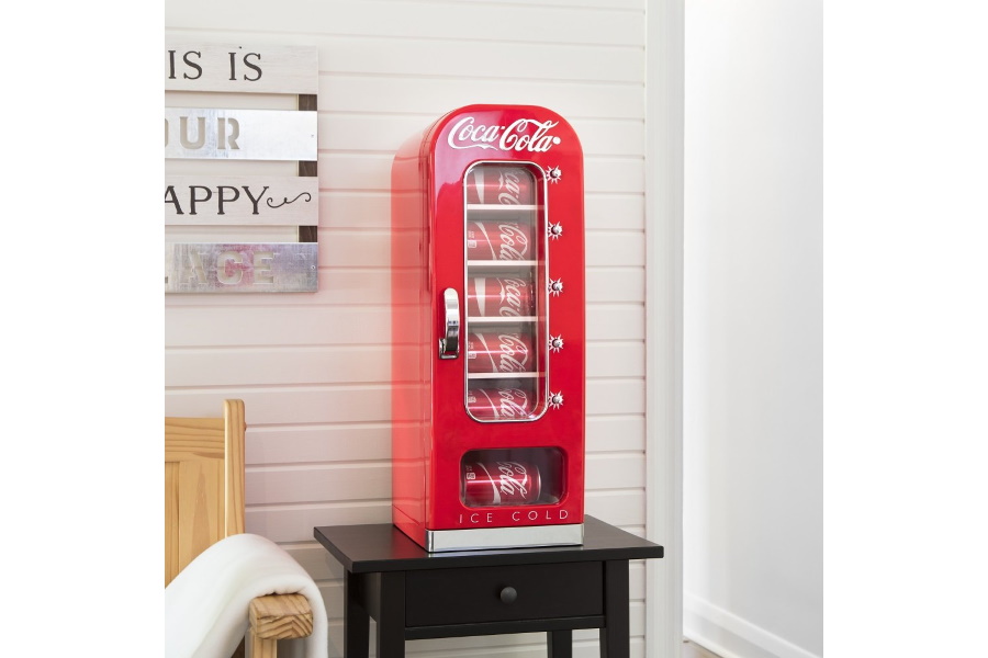 Retro coca cola vending fridge