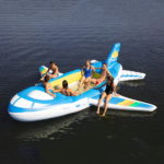 giant inflatable airplane island seats seven
