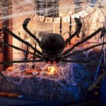 Giant Halloween Spider Decorations with LED Eyes and Scary Sounds