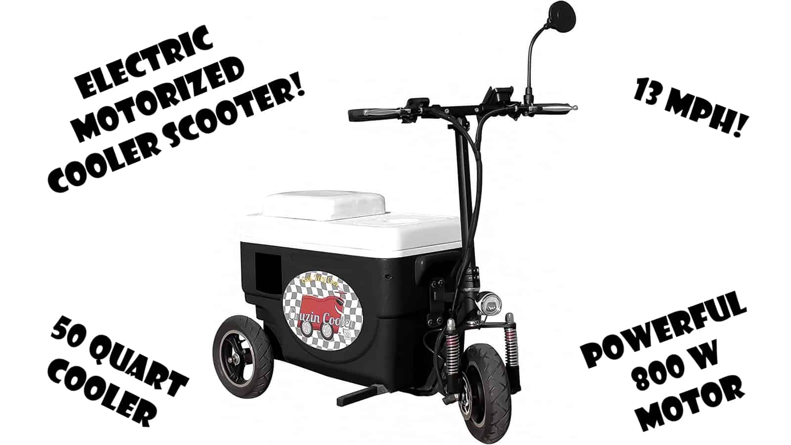 Electric motorized cooler scooter