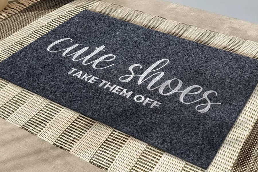 Sarcastic Welcome Mats - cute shoes take them off